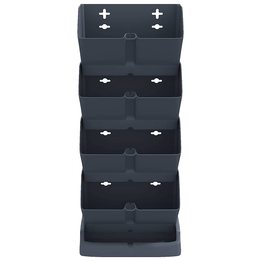 4-piece Vertical 19" x 8" Planter Set, Patio Planter, Layered Planter Outdoor Deck Plants, UV Weather Resistant Stacked Planter