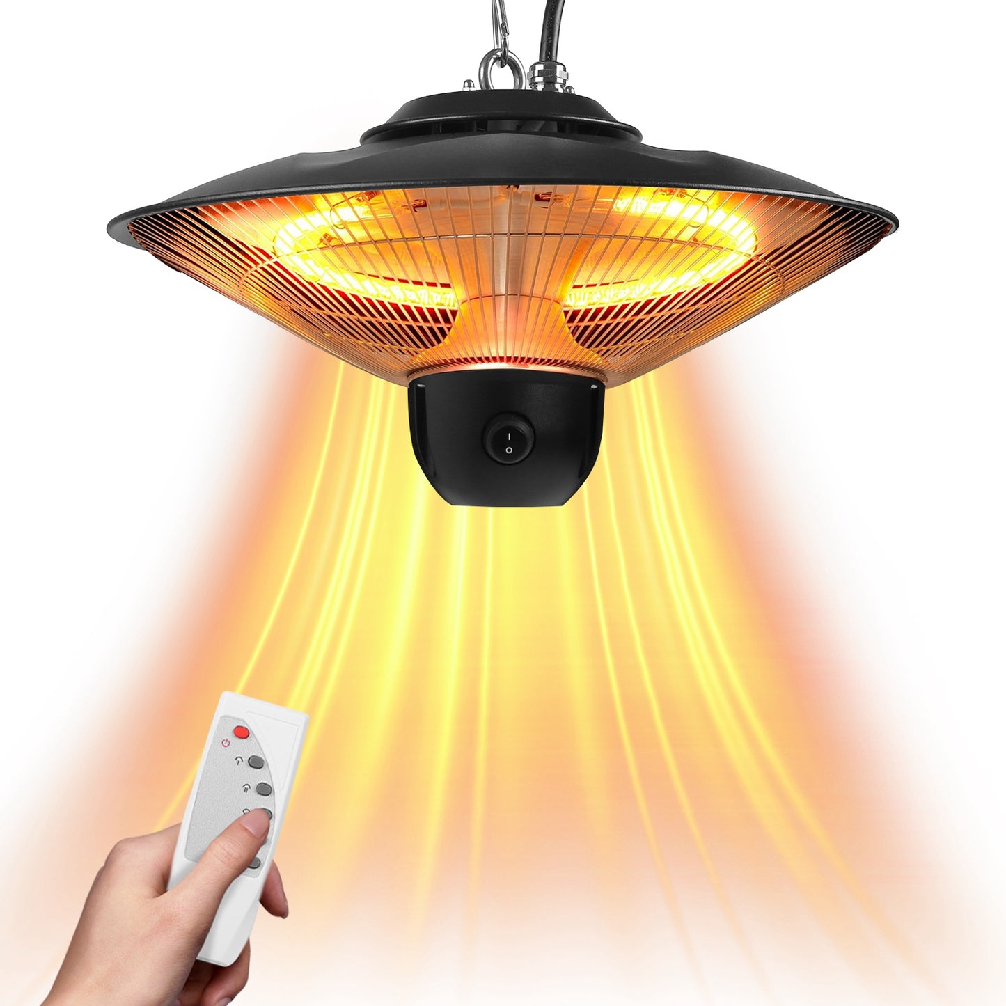 1500W hanging electric patio heater with remote control