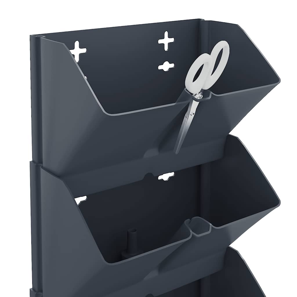 4-piece Vertical 19" x 8" Planter Set, Patio Planter, Layered Planter Outdoor Deck Plants, UV Weather Resistant Stacked Planter