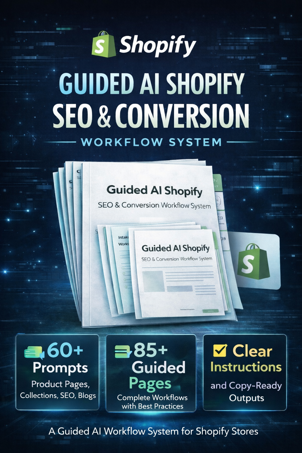 Guided AI Shopify SEO & Conversion Workflow System | Digital Download