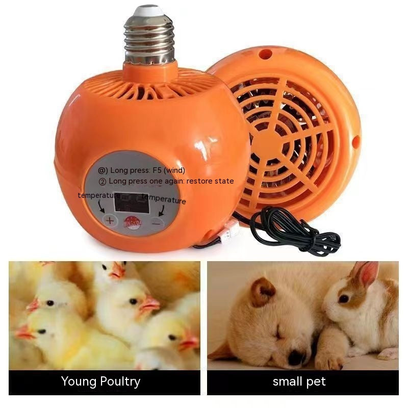 Programable Brooder Heat Lamp - Uses lightbulb socket, Set the Temp, Smart Heat Bulb Heater