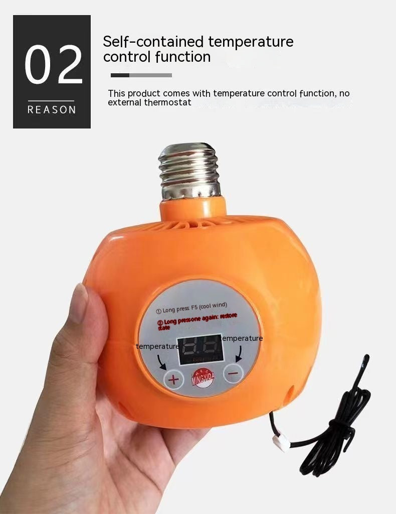 Programable Brooder Heat Lamp - Uses lightbulb socket, Set the Temp, Smart Heat Bulb Heater